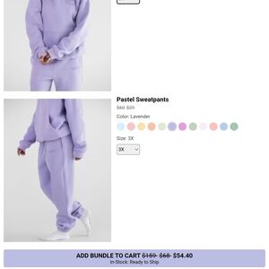 Lavender Sweatpants and Hoodie